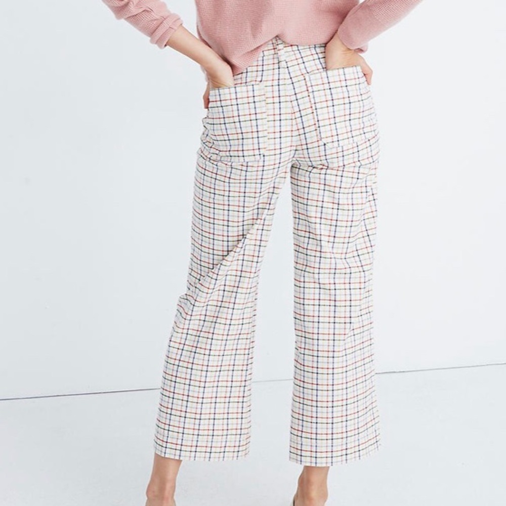 ❣️ madewell retro wide-leg crop pants